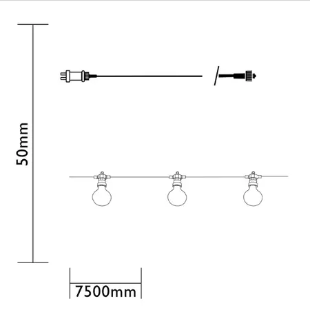 24V PARTY LIGHT 10X HONOLULU 10 LUMEN - afbeelding 4