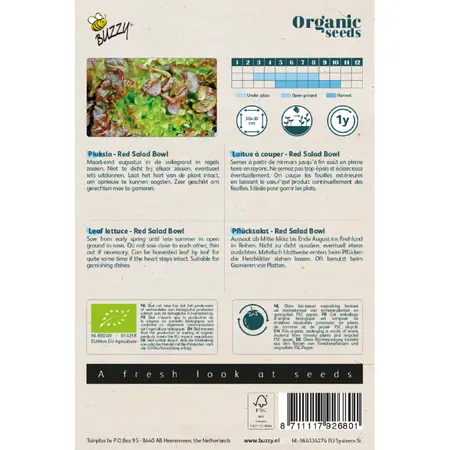 Pluksla 'Red Salad Bowl' (Bio) - afbeelding 2