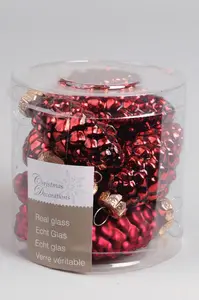 DENNENAPPEL GLAS SHINY MATT MIX D2.5H.6CM OSSENBLOED - afbeelding 5