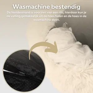 HONDENMAND Ø40 WASBARE HOES BEIGE - afbeelding 4