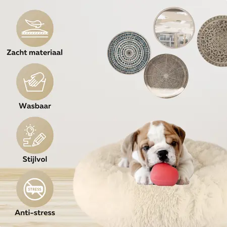 HONDENMAND Ø40 WASBARE HOES BEIGE - afbeelding 7