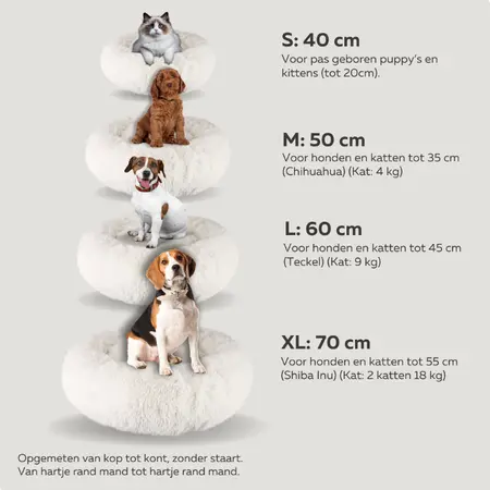 HONDENMAND Ø40 WASBARE HOES WIT - afbeelding 6