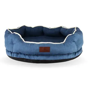 HONDENMAND CROWN L BLAUW