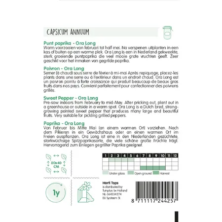 HT PUNTPAPRIKA ORA LONG (GEEL) - afbeelding 2