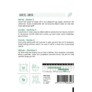 Wortelen 'Nantes 2' Halflange - afbeelding 2