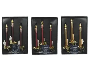 KAARS O/CLIP GLAS CHAMPAGNE GLITTER  D4.3H4.8CM - afbeelding 3