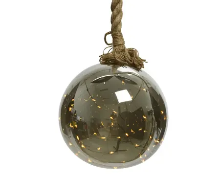 MICRO LED BAL STEADY BO BINNEN ROOKGRIJS/KLASSIEK WARM D20CM