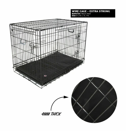 PL WIRE CAGE EXTRA STRONG BLACK 122X76X84 - afbeelding 4